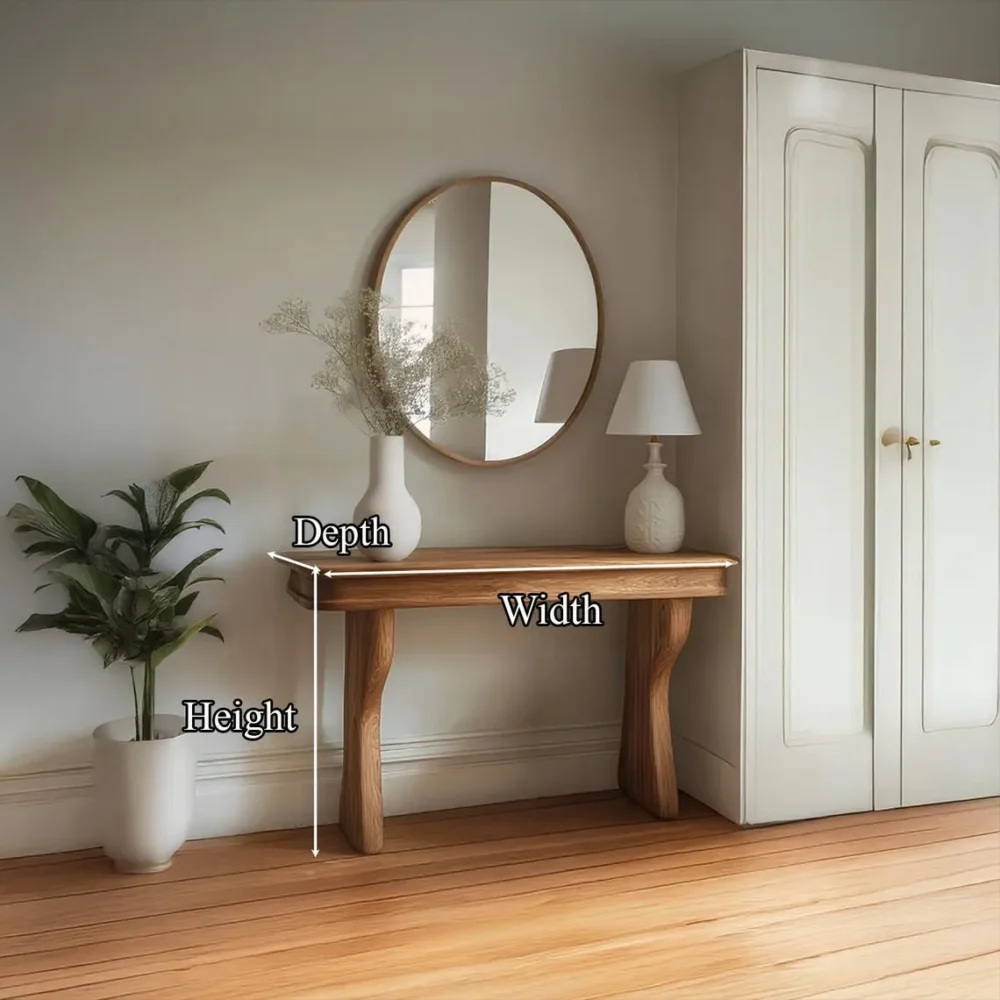 Solid Wood End Table Handmade Natural Design - Image 3