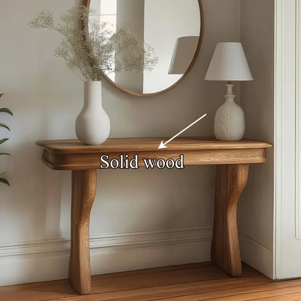 Solid Wood End Table Handmade Natural Design - Image 4