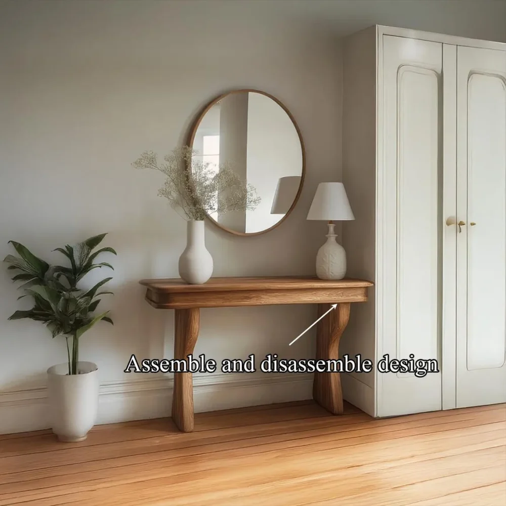 Solid Wood End Table Handmade Natural Design - Image 5