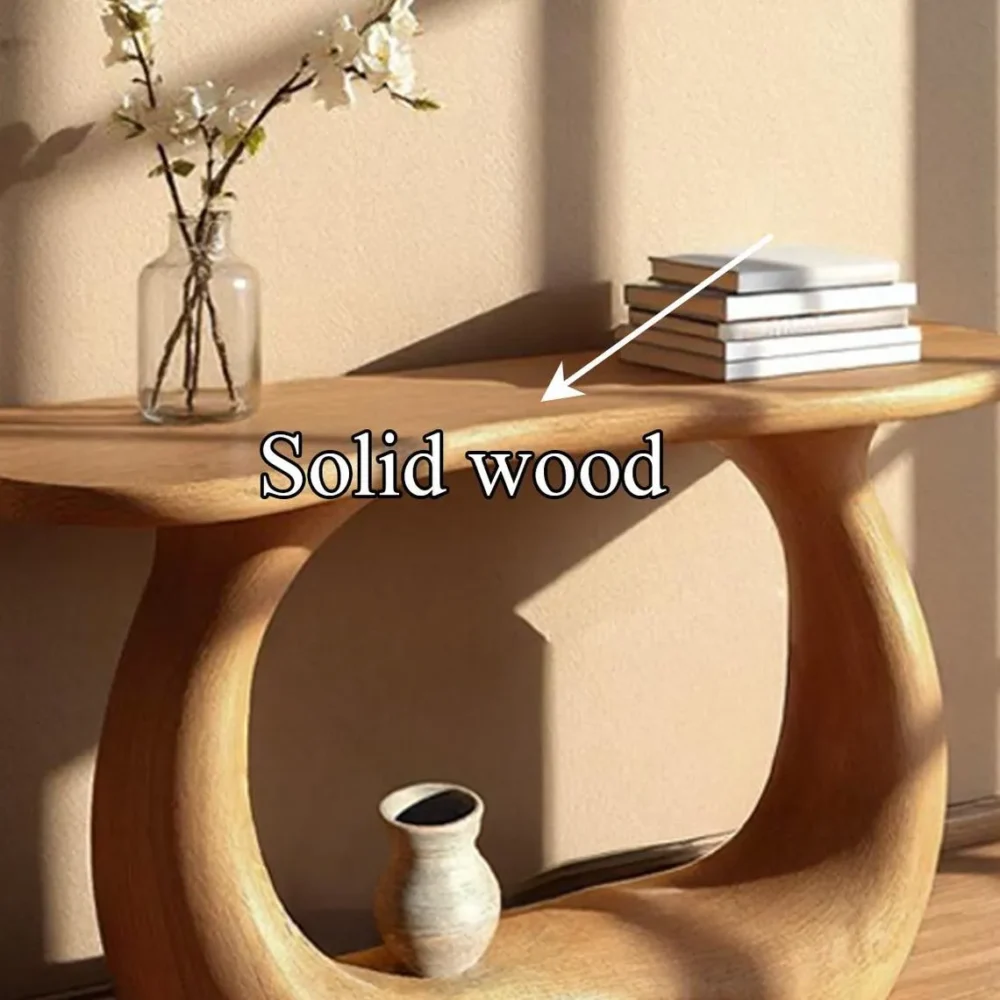 Rustic Solid Wood Console Table Custom Farmhouse Entryway - Image 3