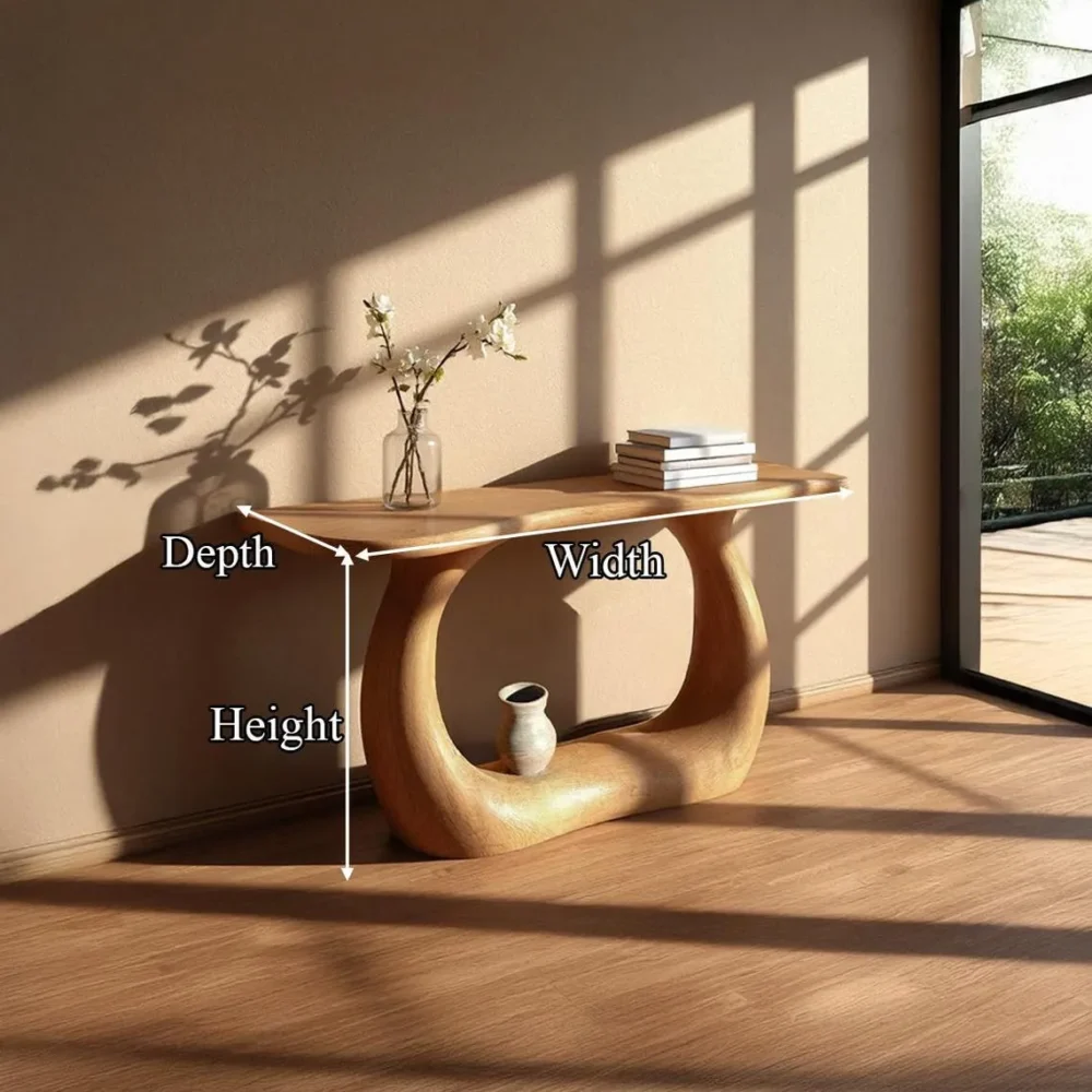 Rustic Solid Wood Console Table Custom Farmhouse Entryway - Image 5