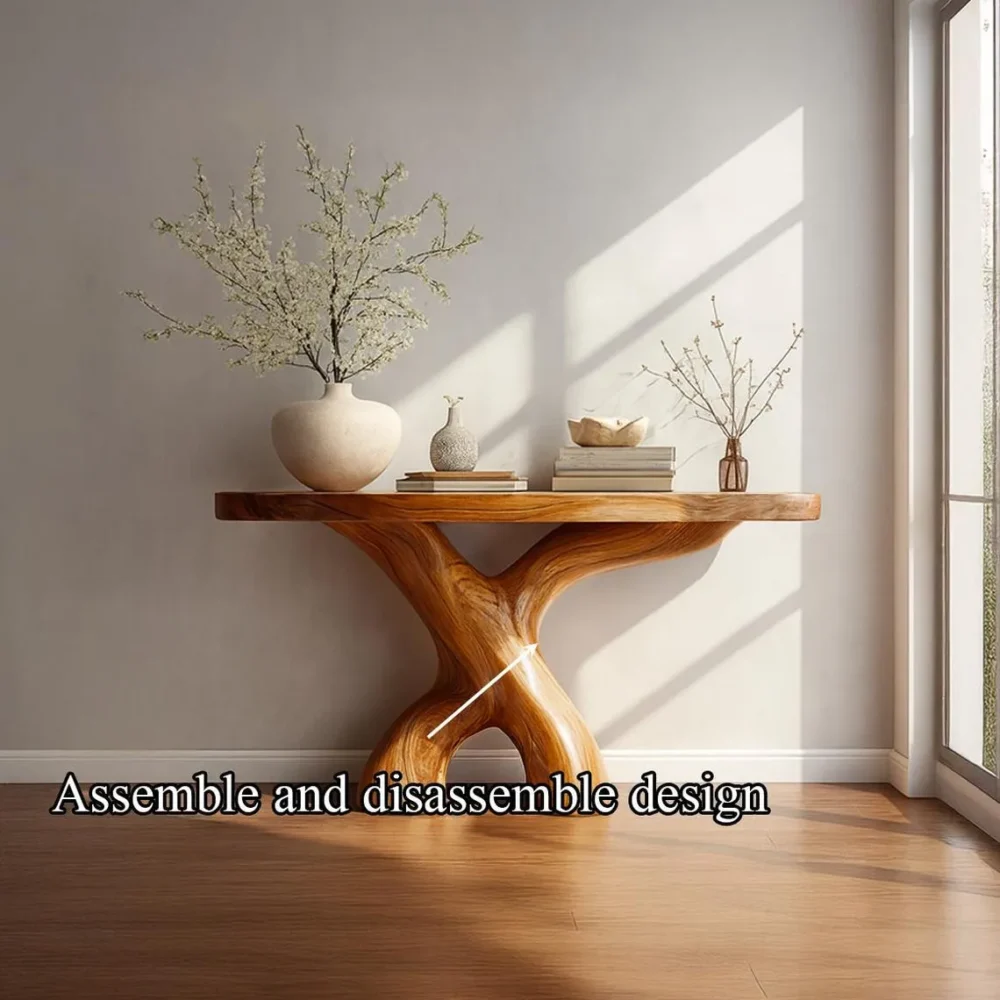 Farmhouse Console Table Reclaimed Wood Handmade - Image 4