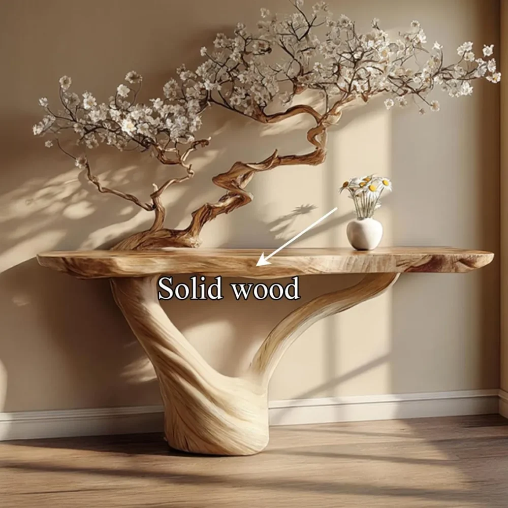 Large Rustic Console Table Reclaimed Wood Storage Cabinet - Image 3