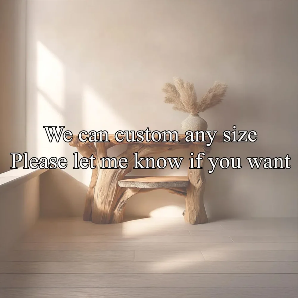 Rustic Solid Wood Console Table Unique Handmade Entryway - Image 2
